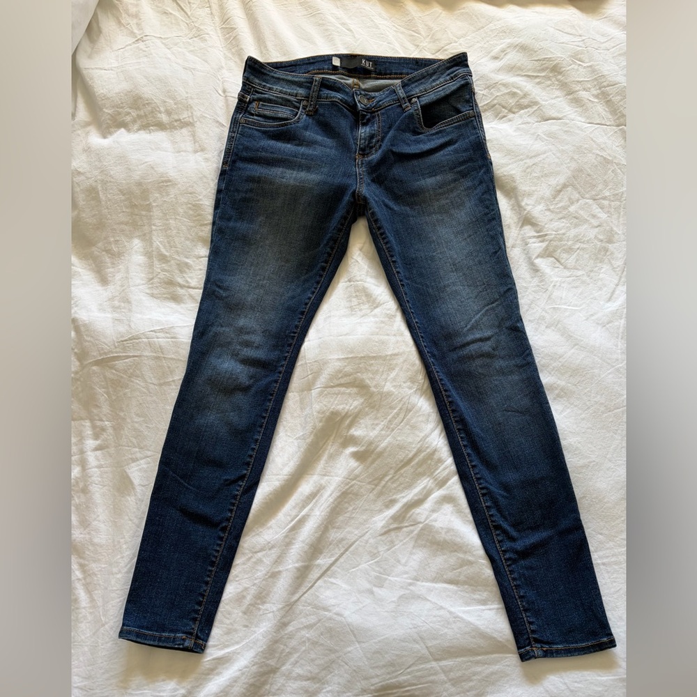Kut from the Kloth Dark Blue Mia Toothpick Petite Skinny Jeans